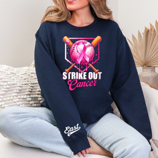 DRIP STRIKE OUT CANCER CREWNECK